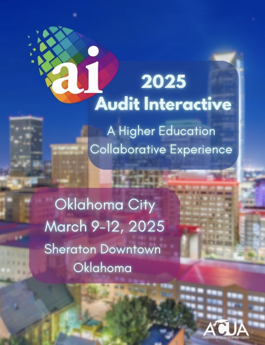 2025 Audit Interactive Graphic - Oklahoma City, March 9-12, 2025. Sharaton Downtown Oklahoma