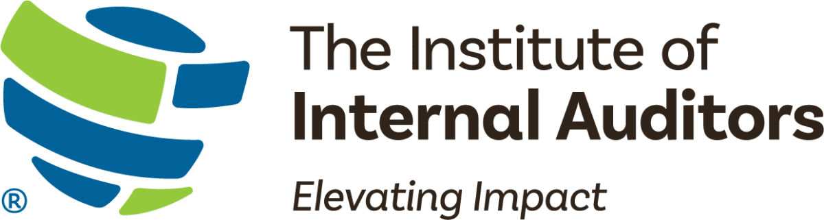 The Institute of Internal Auditors logo with tagline elevating impact
